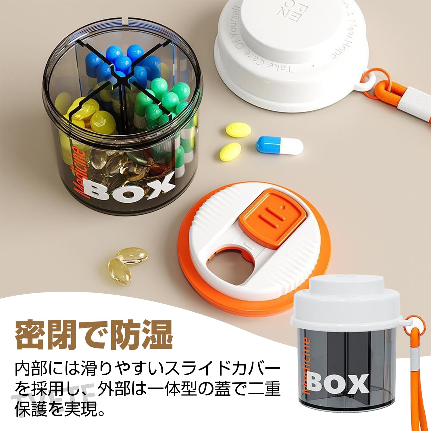Amazon.co.jp: TVETE サプリケース 携帯用 薬入れ 持ち運び